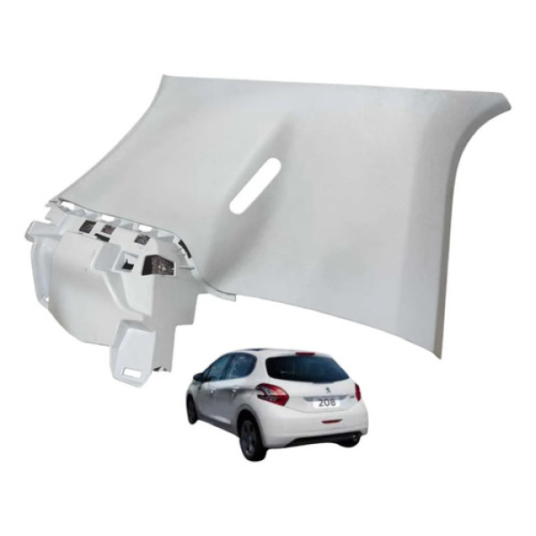 Moldura Porta Malas Lado Esquerdo Peugeot 208 2014 2019 Branca