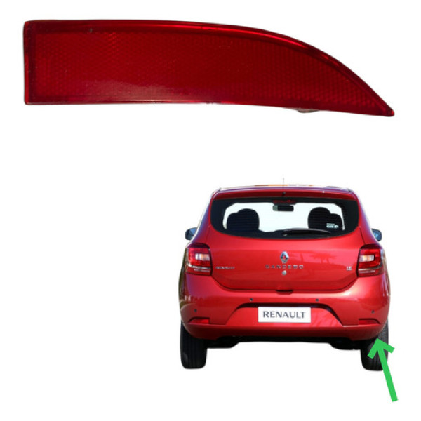 Refletor Olho Gato Traseiro Direito Sandero 2015/2019 Cx540 Vermelho