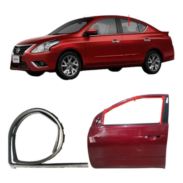 Borracha De Guarnição Dianteira Esquerda Nissan Versa Cx270