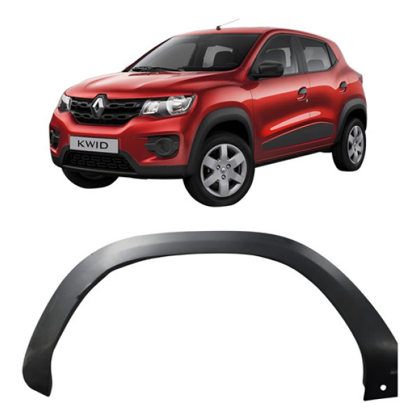 Moldura Do Paralama Traseiro Lado Direito Kwid 2018 A 2023 Preto