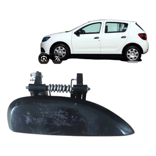 Maçaneta Externa Traseira Direita Renault Sandero 15/17 Cx26 Preto Traseira