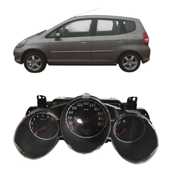 Painel Instrumento Automático Honda Fit 2008 Cx471 Preto