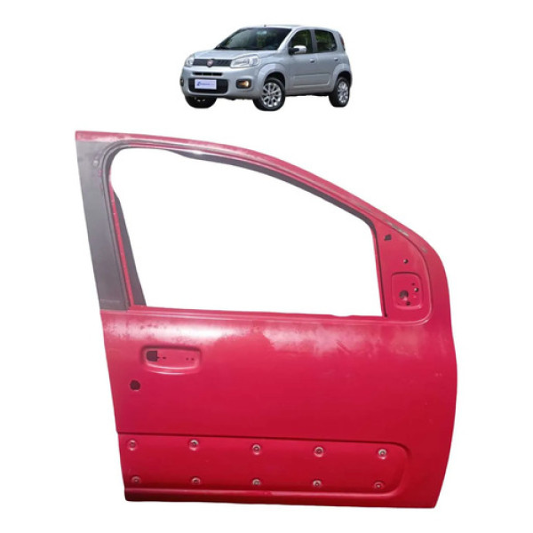 Porta Dianteira Direita Fiat Uno 1.0 8v 2015 Dianteira Direito Vermelha