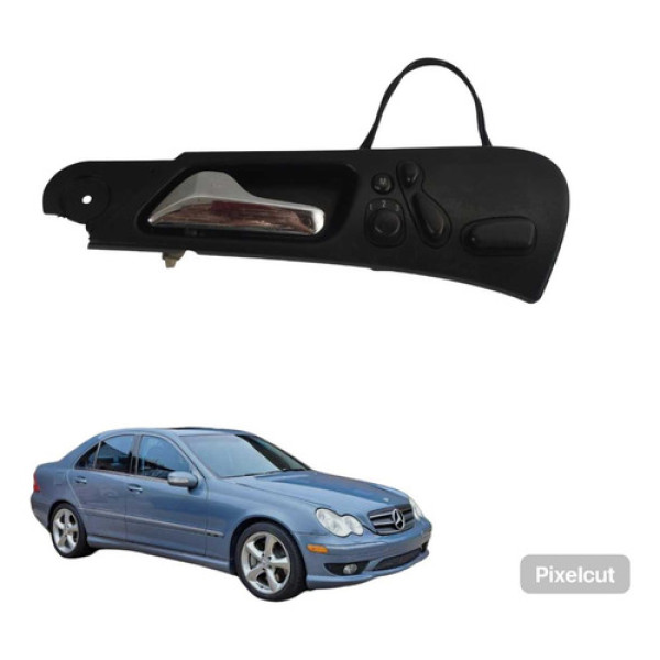 Macaneta Interna Dianteira Esquerda Mercedes C320 2005 Preto E Cromado Dianteira