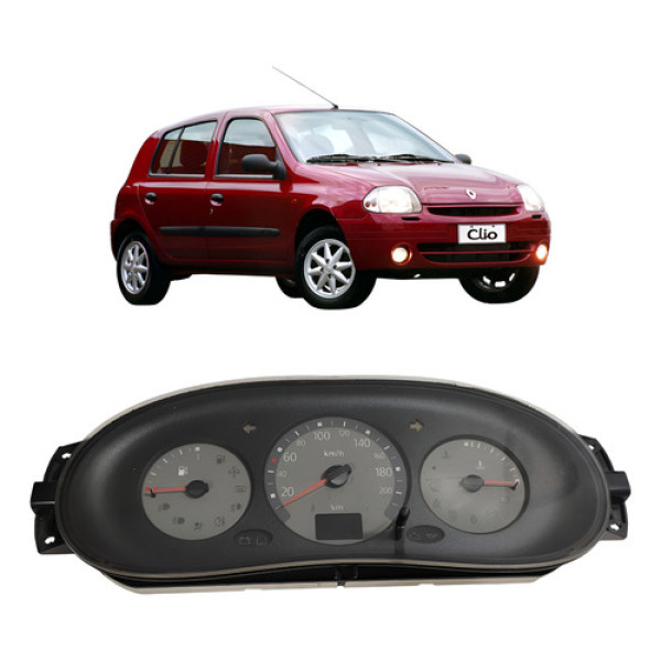 Painel Instrumento Renault Clio 1.0 2002/2009 Cx474 Preto