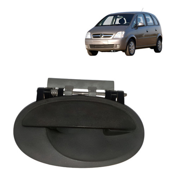 Maçaneta Externa Diant Direita Gm Meriva 2002 A 2012  Preto Dianteira