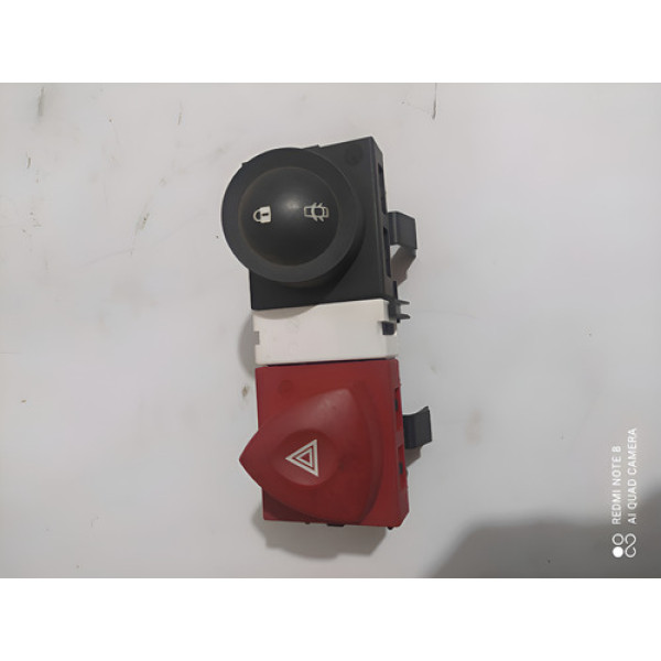 Botão Pisca Alerta/ Trava Porta Renault Megane 2007 Cx243 Vermelho
