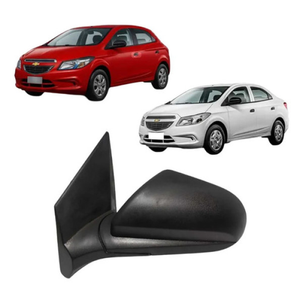 Retrovisor Manual Esquerdo Gm Onix Prisma 2013 2019 Cx270