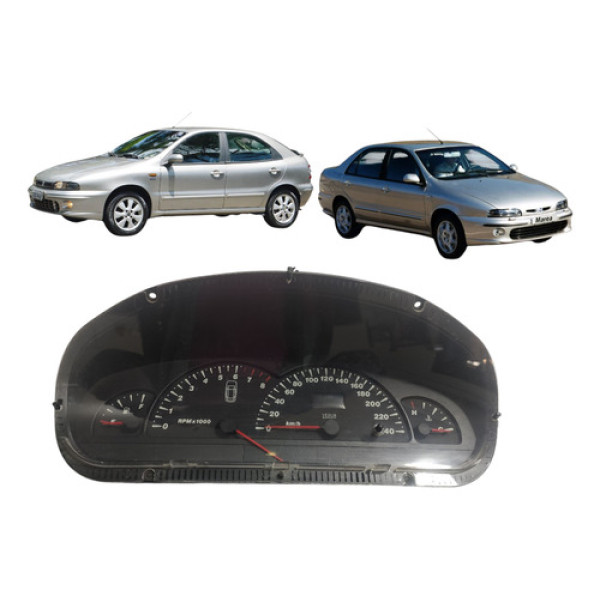 Painel Instrumentos Fiat Marea Brava 2.0 2002 Cx493 Preto