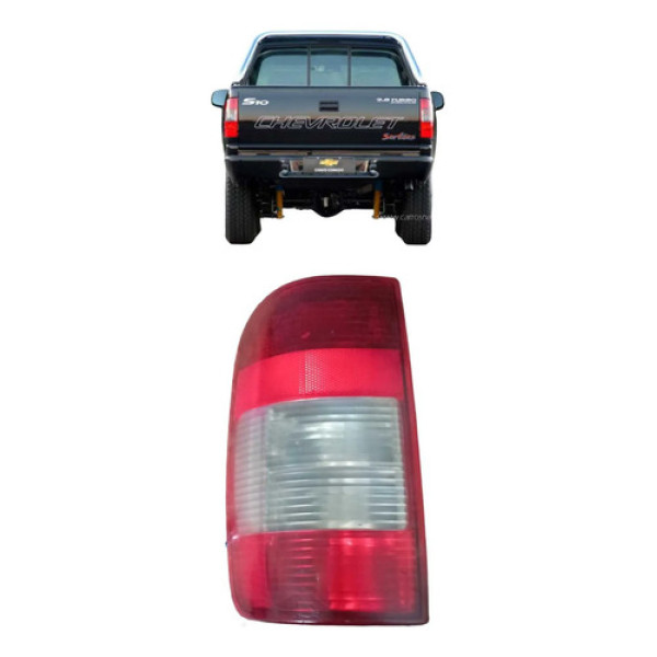 Lanterna Traseira Direita Chevrolet S10 2.4 2003 A 2006 Direito/passageiro Vermelho