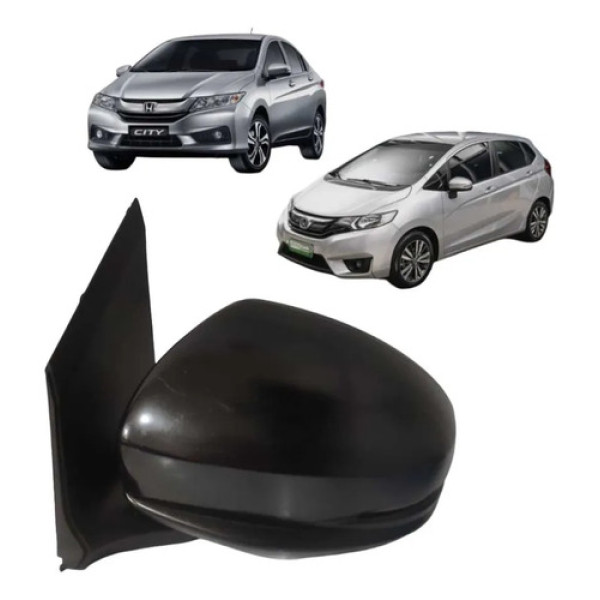 Retrovisor Elétrico Esquerdo C Pisca Fit City 2015 A 2020