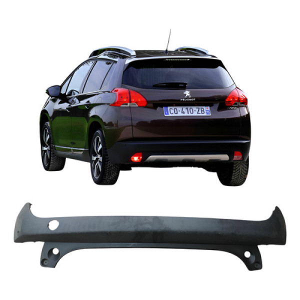 Spoiler Parachoque Traseiro Peugeot 2008 2015/20 P1 Preto