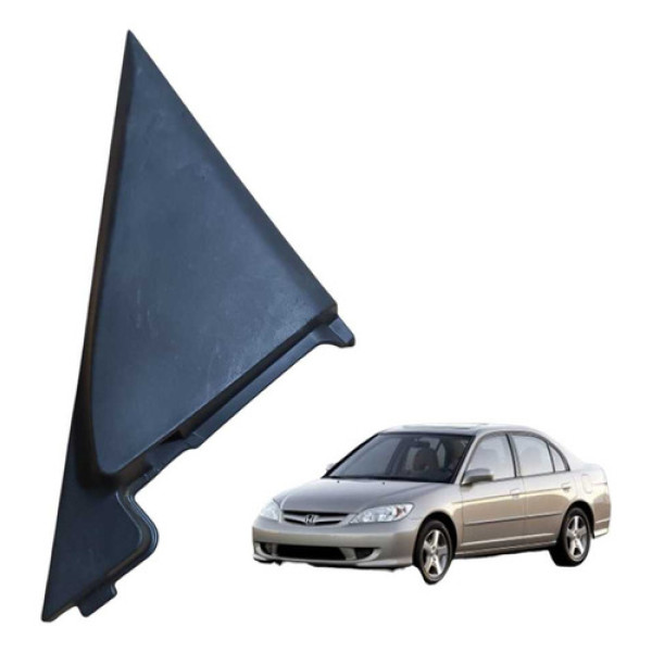 Moldura Interna Retrovisor Direito Honda Civic 1.7 2004a2006 Preto