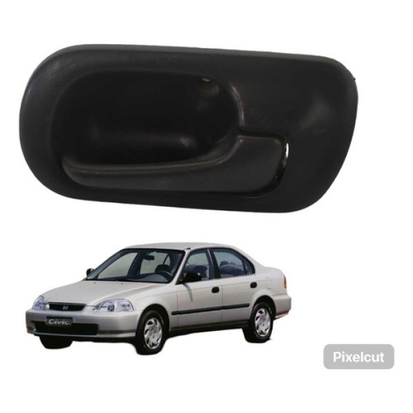 Macaneta Interna Dianteira Direita Honda Civic 1996 A 2000 Preto Dianteira