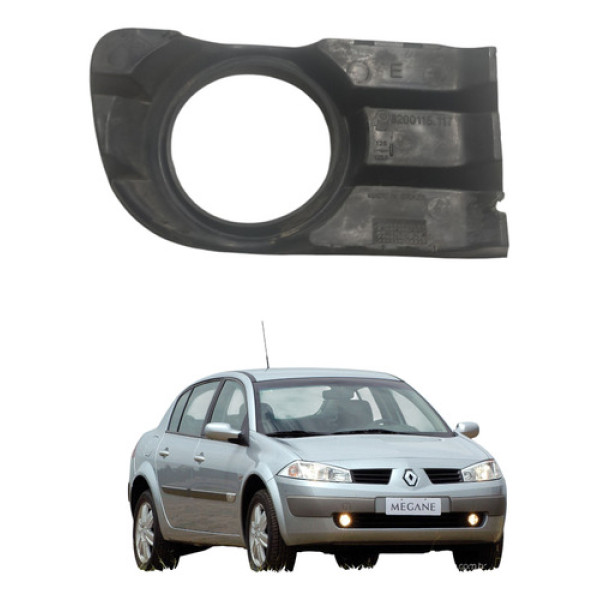 Moldura Farol De Milha Esquerda Renault Megane 06/12 Cx494