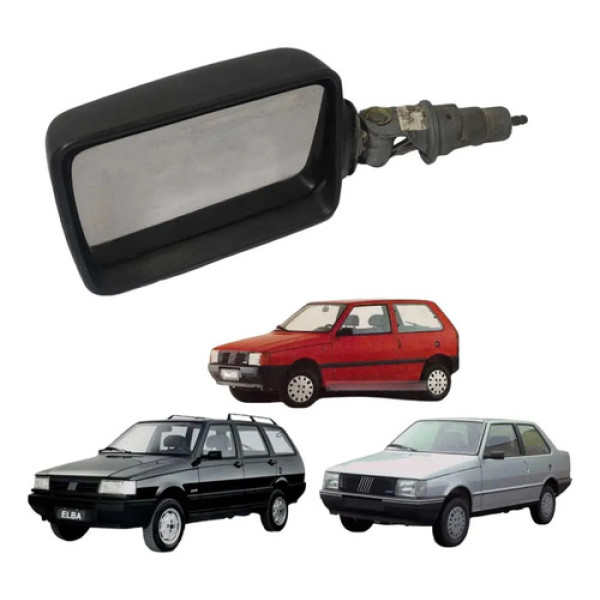 Retrovisor Manual Esq Fiat Uno Prêmio Elba 1989 1994 Cx280