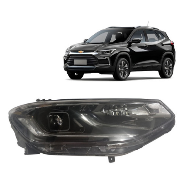 Farol Lado Direito Chevrolet Tracker 2020 2021 Com Led P20 Direito/passageiro