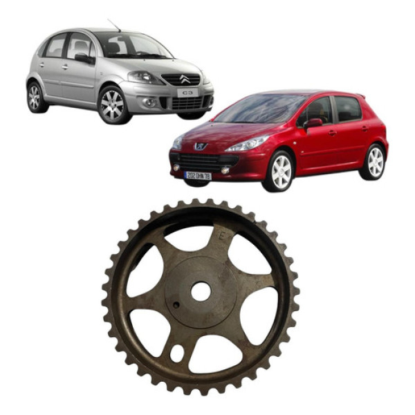 Polia Comando Válvulas 1.6 16v C3 206 307 Cx287 Prateado