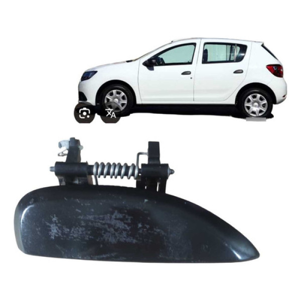 Maçaneta Externa Traseira Direita Renault Sandero 15/17 Cx26 Preto Traseira