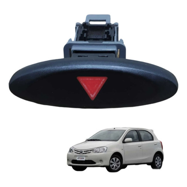 Botao Pisca Alerta Toyota Etios 2013 2018 Preto