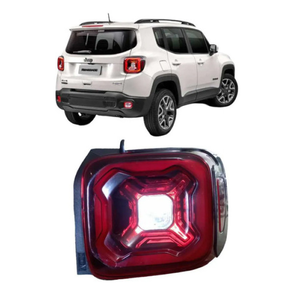 Lanterna Traseira Direita Jeep Renegade 1.8 2021 Direito/passageiro Vermelho
