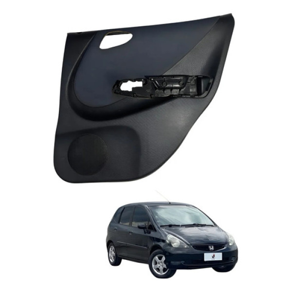 Forro Porta Traseira Direita Honda Fit 2004/2008 P11 Preto