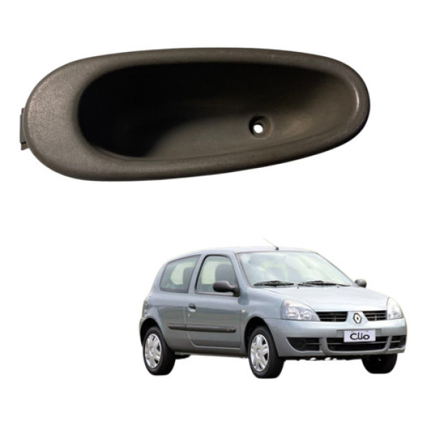 Moldura Puxador Interno Diant Trás Esq Clio 2001/2013 Cx540 Cinza-escuro