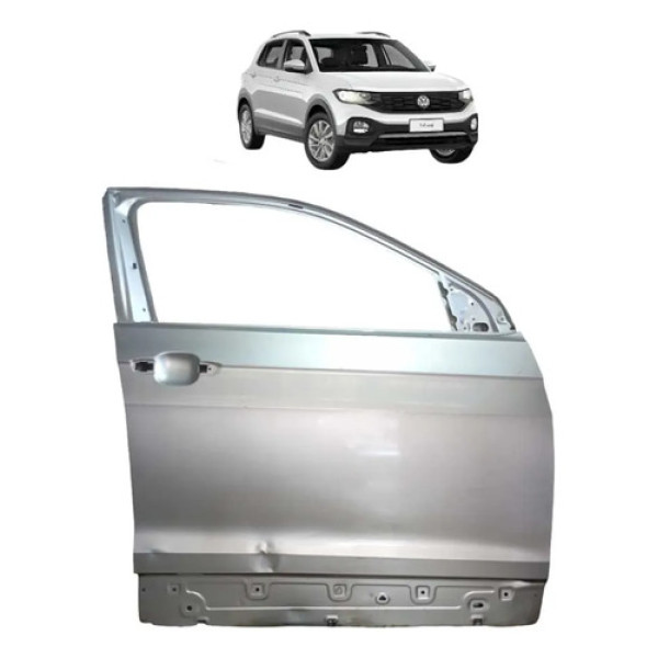 Porta Dianteira Direita Vw Tcross 2018 A 2023 P1 Prateado Dianteira Direita Prateado