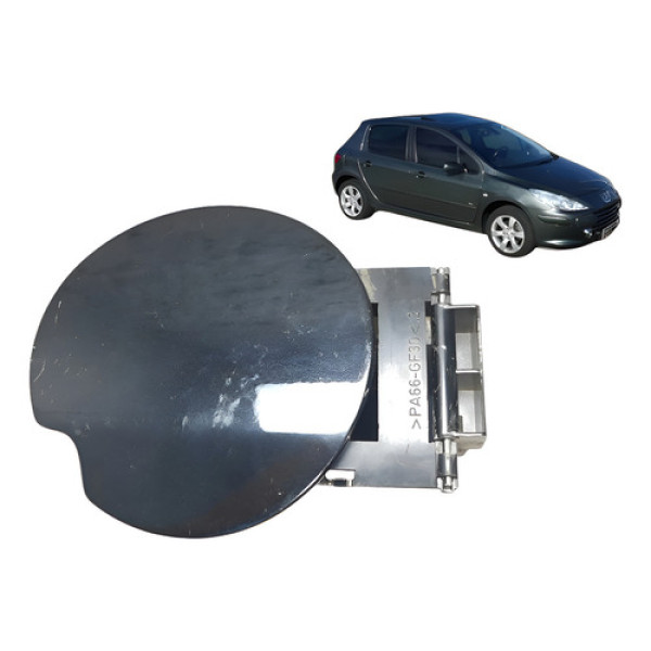 Portinhola Tanque Peugeot 307 2008/2012  Preto