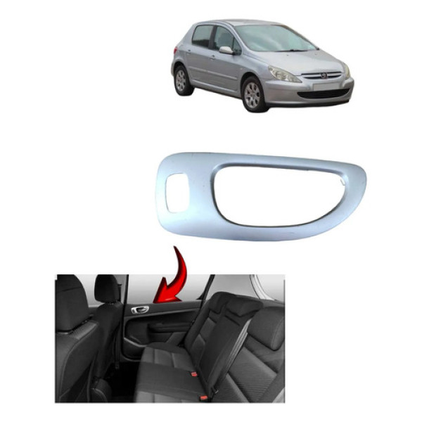 Moldura Botao Macaneta Peugeot 307 2005-2010