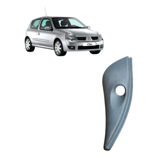 Moldura Interna Retrovisor Direito Renault Clio 2004 2016 Preto