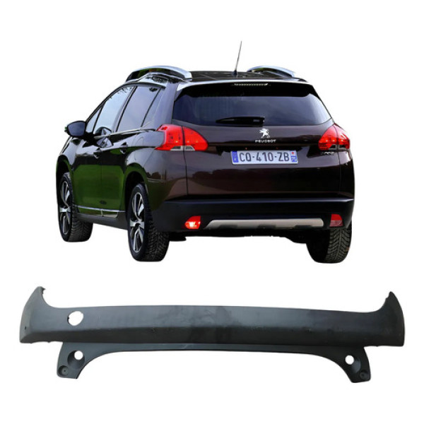 Spoiler Parachoque Traseiro Peugeot 2008 2015/20 P1 Preto