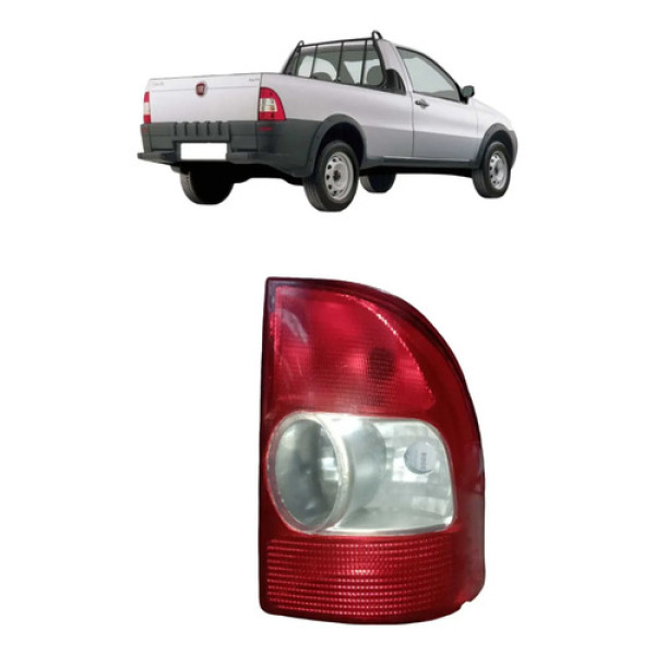 Lanterna Traseira Direita Fiat Strada 2002  Direito Vermelho