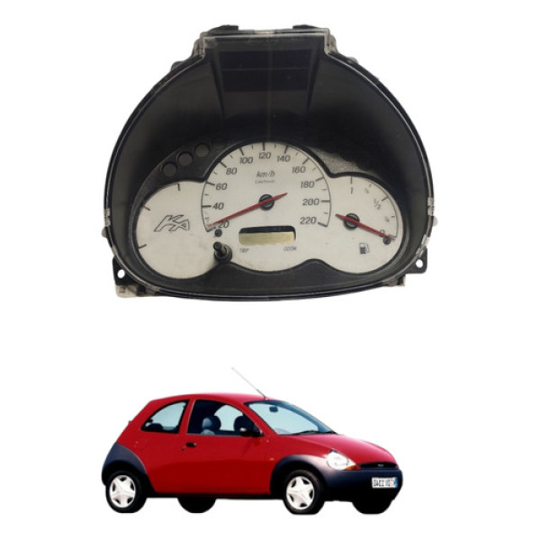 Painel Instrumentos Ford Ka 1997/2005 Cx493 Fundo Branco