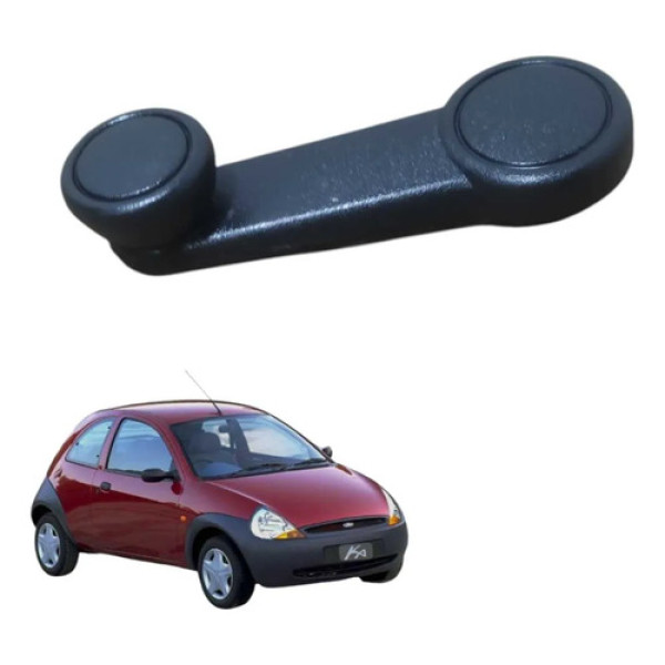 Manivela Porta Diant Tras Ford Ka 1997 2013 Preto