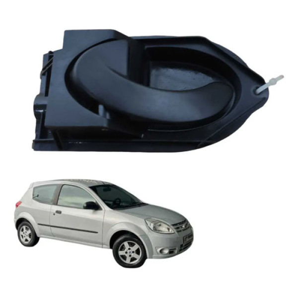 Macaneta Interno Dianteira Esquerda Ford Ka 2008 A 2013 Preto Dianteira