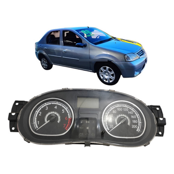 Painel Instrumento Renault Logan 2007/2014 Cx474 Preto