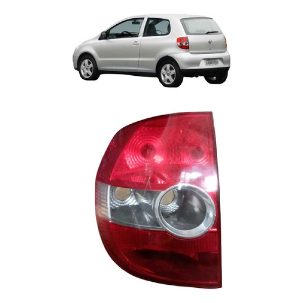 Lanterna Traseira Esquerda Fox 1.0 2004 A 2009 Direito/passageiro Vermelho