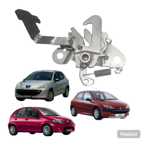 Fechadura Trava Capo Citroen C3 Peugeot 206 207 2003 A 2005