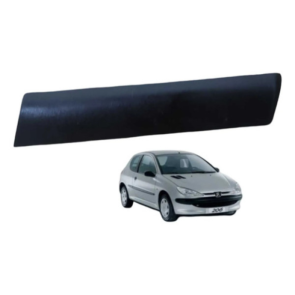 Moldura Pestana Externa Dianteira Esquerda Peugeot 206 2006 Preto