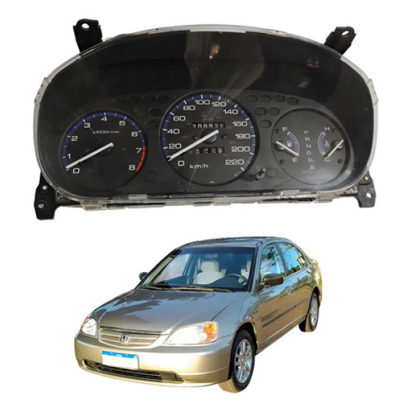 Painel Instrumentos Honda Civic 2002/2006 Cx484 Preto