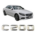 Emblema Mercedes C200 Cromado Cx229 Prateado