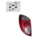 Lanterna Traseira Esquerdo Celta 1.0 2006 A 2016 Esquerdo/motorista Vermelho