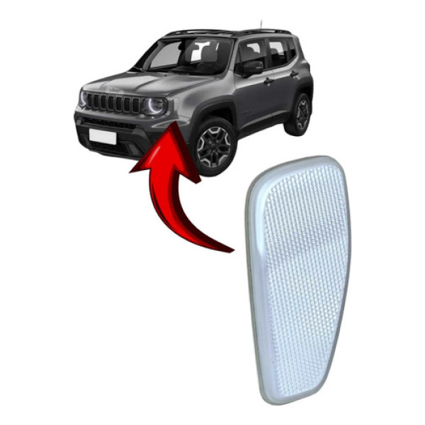 Refletor Paralama Esquerdo Jeep Renegade 2015 A 2019 Branco