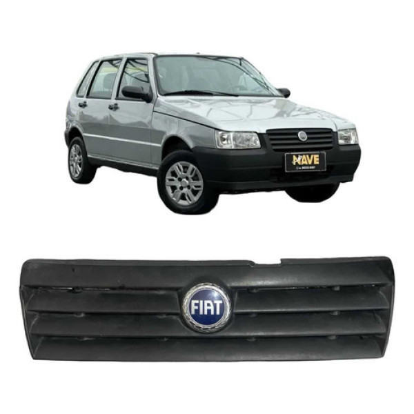 Grade Dianteira Fiat Uno Mille Fire 1.0 2007 preto P29 Preto Plástico