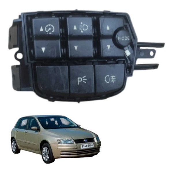Comando Botao Farol Fiat Stilo 2003 2011 Preto