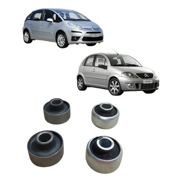 Kit 4 Buchas Bandeja Citroen C3 Picasso 12/16 Cx412