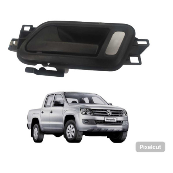 Maçaneta Dianteira Direita Vw Amarok 2010 2023 Preto Dianteira