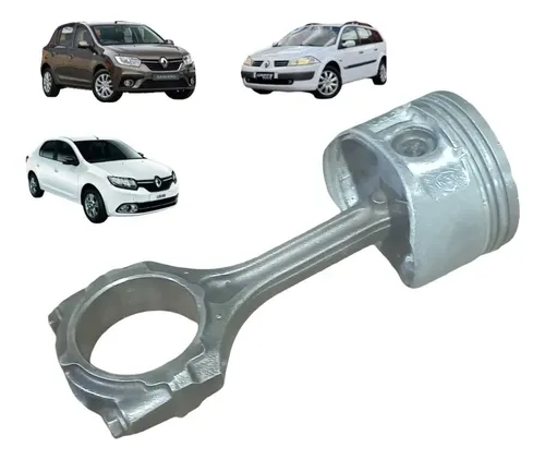 Pistão E Biela Renault Sandero Logan 1.6 8v 2007/2015