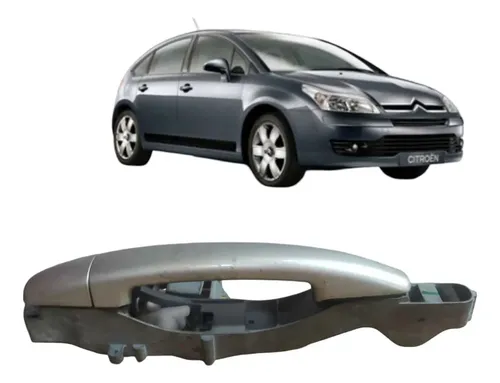 Maçaneta Ext Traseira Direita Citroen C4 Pallas 2007 A 2013 Cinza Traseira